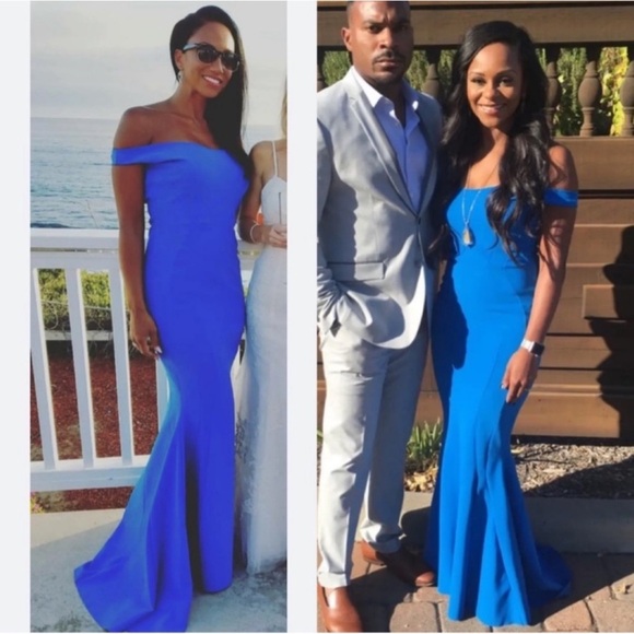 La Petite Robe di Chiara Boni Cobalt Maeli Gown Maxi Dress in Size Medium - Picture 4 of 13